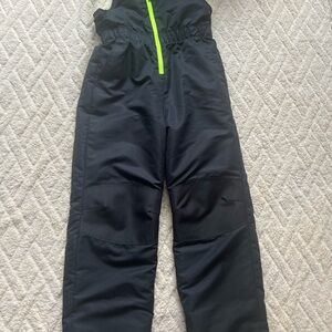 Swiss Tech Black and Neon Green Snow Bib for Kids.